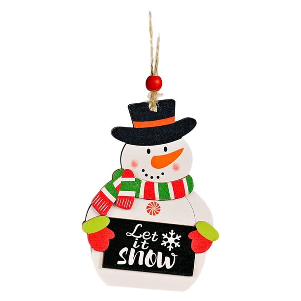 Bearachild Colgante de Navidad para decoración del hogar, accesorio de mercado DIY, decoraciones de jardín, suministros festivos, accesorios para Kits de decoración para fiestas Muñeco de nieve Bearachild HA070248-02B