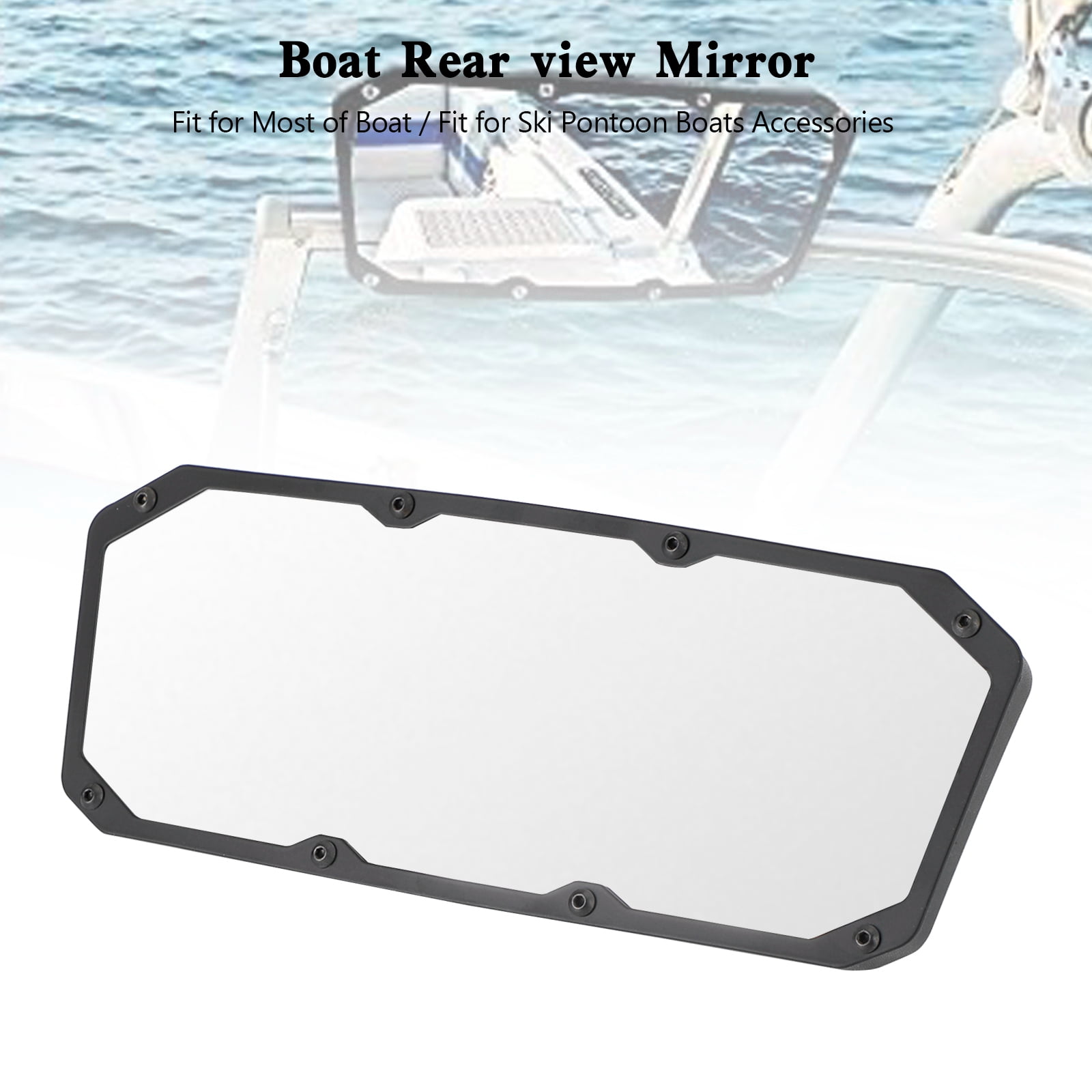 Marine Boat Rear view Mirror Universal Nautical Upgrade Wide Angle Convex