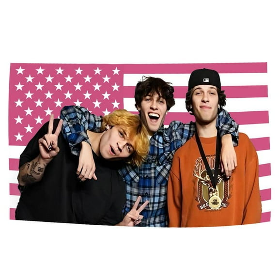 Triplet flag with Brass Grommet Funny Flag Decoration for College Bedroom Dorm Wall Party Flag