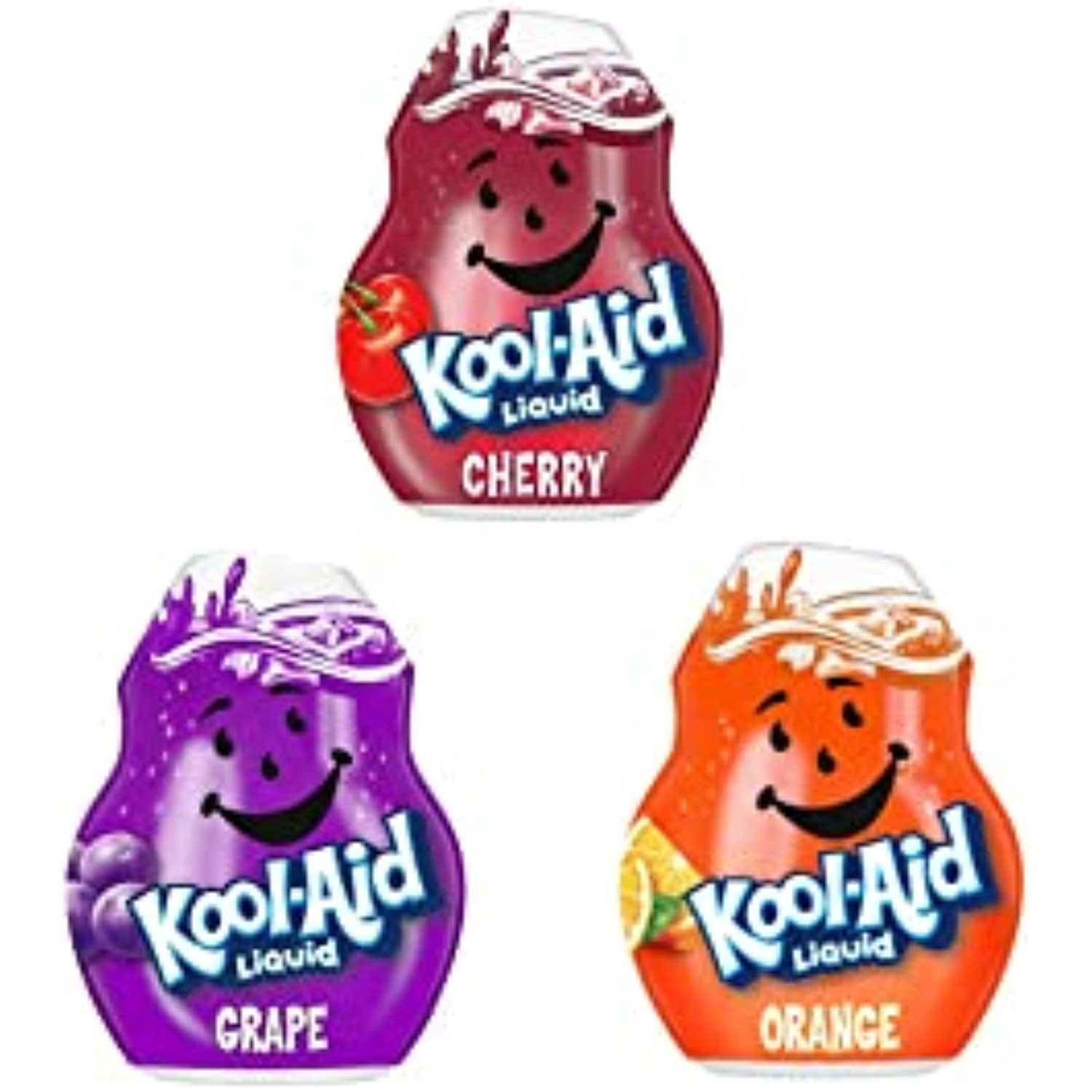 KoolAid Liquid Drink Mix Bundle Cherry, Grape & Orange, Contains