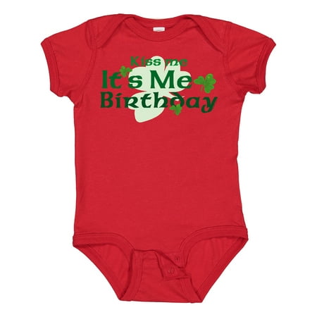 

Inktastic Kiss Me Irish Birthday Gift Baby Boy or Baby Girl Bodysuit