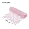 thumbnail image 2 of Unique Bargains Lace Ribbon 5 Yards 7 Inch Lace Flower Trim for Craft Headbands Wedding Pink, 2 of 5