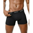thumbnail image 5 of INNERSY Men's Underwear Soft Mesh Lightweight Breathable Boxer Briefs with Fly Pack of 4 (XL, Black), 5 of 6