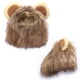 thumbnail image 3 of Peluca de león con orejas para disfraz de perro o gato pequeño, ideal para disfraz de otoño e invierno, talla M, 3 of 5