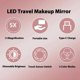 thumbnail image 4 of r6n 1X 5X Magnification LED Lighted Travel Pocket Mirror Rechargeable i8h Double-Sided Makeup Mirror, 4 of 5