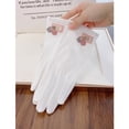 thumbnail image 2 of Guantes de protección solar de verano para mujer, finos, antiultravioleta, transpirables, de algodón, antideslizantes, con pantalla táctil, de color sólido, a la moda, parasol, 2 of 5