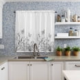 thumbnail image 3 of Fall Grey Floral Window Curtains 63 Inch Length, Summer Autumn Butterfly Rod Pocket Kitchen Window Treatments Drapes for Bedroom, Cafe, Living Room, 2 Panels, 42 W x 63 L, 3 of 5