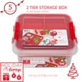 thumbnail image 3 of Simplify 5 Compartment Gift Supply Plastic Storage Box in Red, 3 of 11