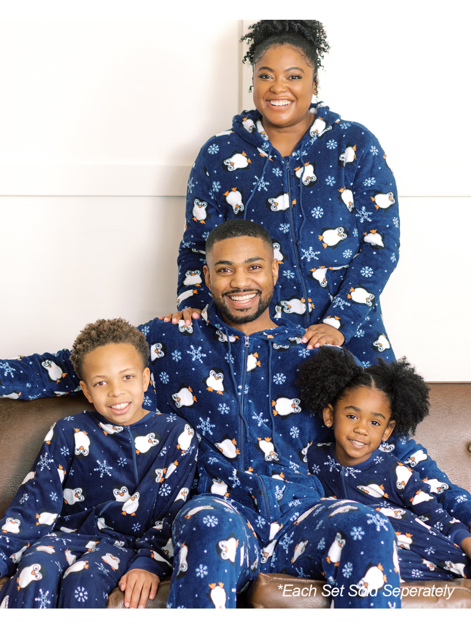 Navy Polar Bear Cozy Fleece PajamaGram Family Matching Christmas Pajamas