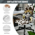 thumbnail image 6 of Whosucclay Cat Sunflower Cow Pattern Office Chair Cover, Water Resistant Office Chair Seat Cover Slipcover with Elastic Bottom Rotating Computer Executive Protective Chair Cover-L, 6 of 7