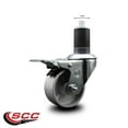 thumbnail image 2 of 3 Inch Semi Steel Swivel 1-5/8 Inch Expanding Stem Caster Total Lock Brake SCC, 2 of 2
