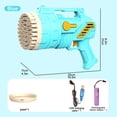 thumbnail image 3 of 69-Hole Mecha Bubble Gun with LED Lights Multi-Hole Bubble Blower Outdoor Interactive Bubble Machine To-y Blue & Pink, 3 of 3