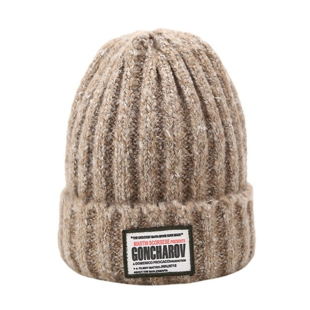 Ensemble Bonnet en Laine Mode Femme Hiver Tricoté Col Épais Chaud avec Cache-Oreilles