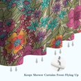 thumbnail image 6 of Pioneer Flower Floral Print Pattern Shower Curtain 72"x84" ,Bathroom Decorative Shower Curtains Set with 12 Hooks,Modern Waterproof Washable Shower Curtain, 6 of 6