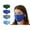 Light Blue,Green,Royal Blue,Gray,4 Pack, variant on Adjustable Face Mask with Filter Pocket, Multicolor, 5 Per Pack