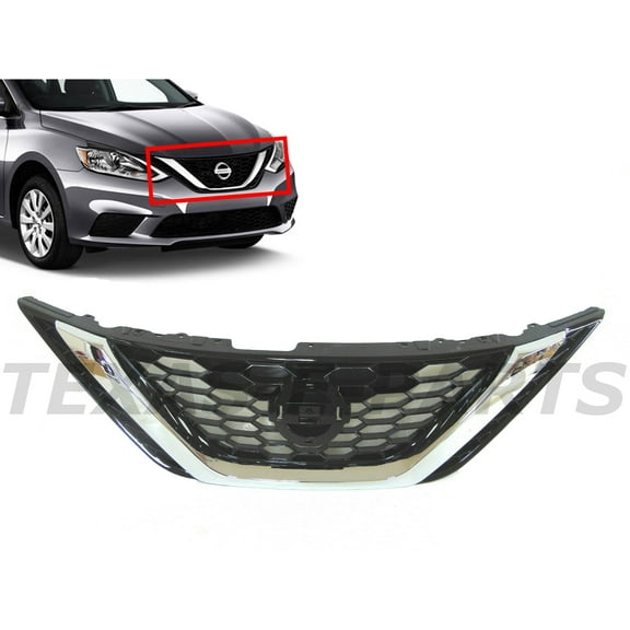 2016 2017 2018 2019 Compatible With Sentra Grille Front Bumper Upper Grille