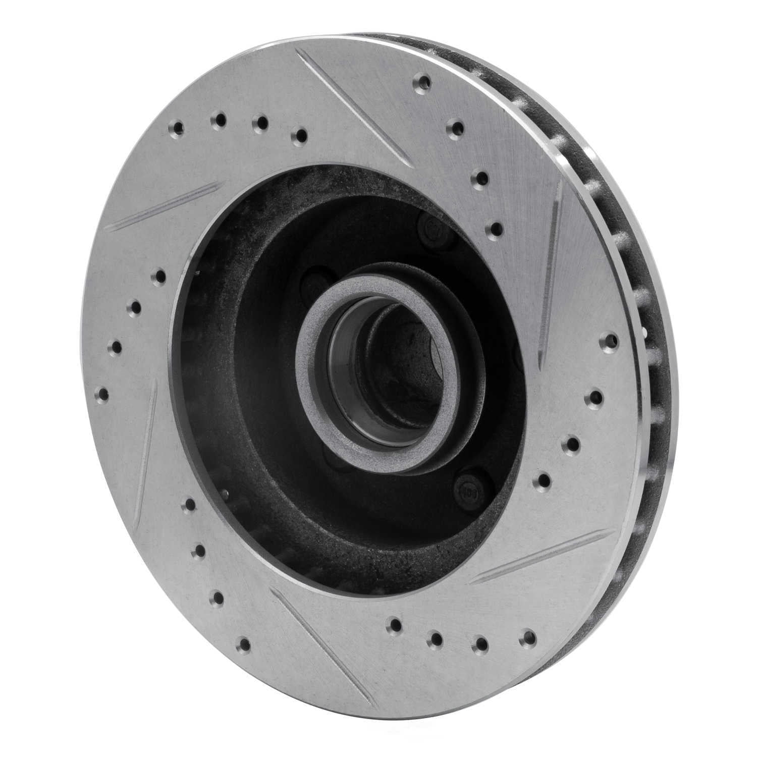 Dynamic Friction Company 631-54013L DFC Brake Rotor - Drilled And Slotted - Silver