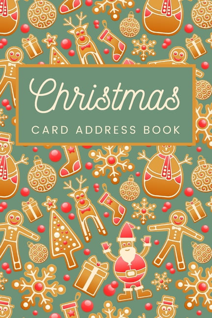 Christmas Card Address Book Santa List A-Z TABS 8 yr Tracker Personalized Gift 