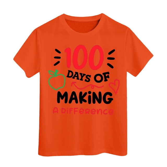 MEZZALL T-Shirts de Mode pour Garçons et Filles, Décontractés, Imprimés, Col Rond, Manches Courtes, Respirants, 6-7 Ans