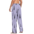 thumbnail image 6 of Black Trees Men's Lightweight Pajama Bottoms Stretch Elastic Waist Side Pockets Spring Fall, 6 of 7