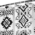 thumbnail image 3 of Boho Floral Shower Curtain 72x72 Inches - Tropical Leaves, Vintage Botanical Print, Waterproof Fabric for Chic Bathroom Decor, Modern Farmhouse & Bohemian Style, 3 of 5
