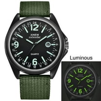 Mens Watches Military Army Analog Quartz Waterproof Wrist Watch for Men Date Display Nylon Tactical Field Sports Wristwatch