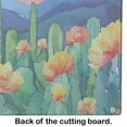 thumbnail image 3 of Arizona Saguaro Cactus Blossom in Watercolor Glass Cutting Board Large 12 in x 15 in, 3 of 5