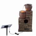 thumbnail image 4 of Teamson Home 4-Tier Outdoor Water Fountain with LED Lights, Terracotta, 4 of 7