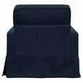 thumbnail image 3 of Sunset Trading Americana Box Cushion Slipcovered Chair | Stain Resistant Performance Fabric | Navy Blue, 3 of 5