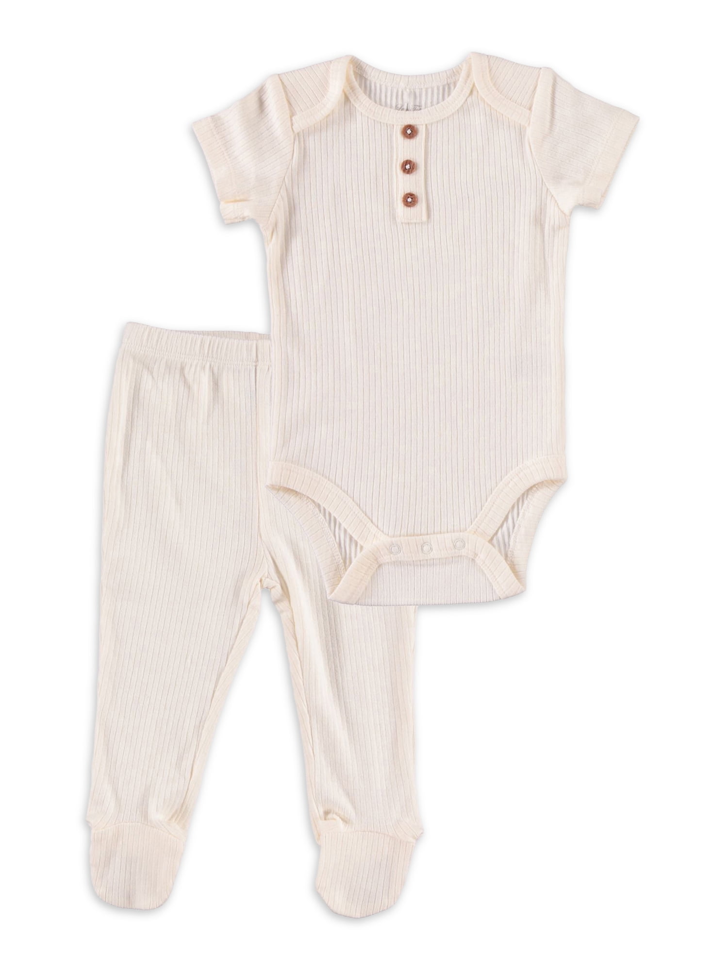 Le Top Bebe Baby Boy Baby Girl Gender Neutral Unisex 2 PC Footed Pant