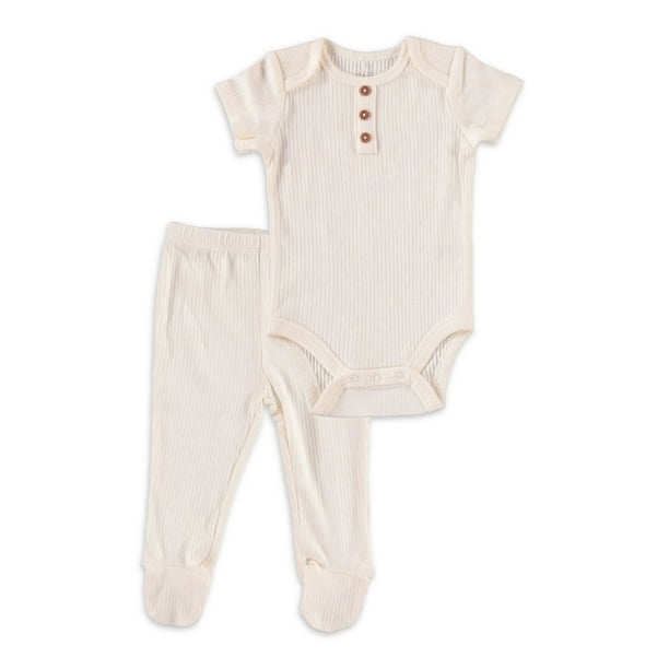 Le Top Bebe Baby Boy Baby Girl Gender Neutral Unisex 2 PC Footed Pant Set, Sizes Newborn9
