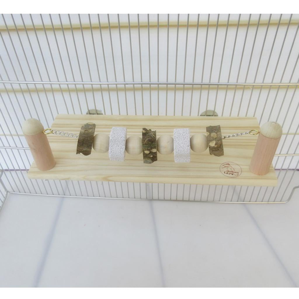 Bvdfgk Small Animal Wooden Stone Chew Grinding Toy for Guinea Pig, Rabbit, Hamster