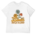 thumbnail image 2 of Charlylifestyle Unisex Retro Flowers Bloom Where You Are Planted Short Sleeve T-shirt for Men and Women, 2 of 6