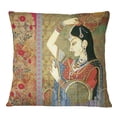 thumbnail image 3 of S4Sassy Home Decorative Multicolor Mughal Banithani Print Pillow Square Cushion Cover -12 x 12 Inches, 3 of 4