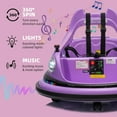 thumbnail image 6 of Track Seven 12V Bumper Car for Toddlers, Kids Electric Bumper Car with Remote Control, LED Lights, Bluetooth, 360°Spin, Ride on Toy Car for Boys Girls Aged 2+, Purple, 6 of 6