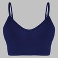 thumbnail image 7 of WAGUTH Women's Ribbed Sports Bra V-Neck Adjustable Thin Strap Padded Yoga Bra for Low Impact Workout, 7 of 7