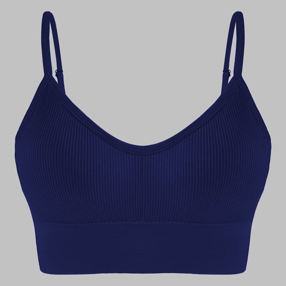 Xucatan Women's Solid Color Seamless Racerback Sports Bra, Wireless Shockproof Yoga Top, Breathable Stretch Nylon, Lightly Lined Pullover for Gym Fitness Gift