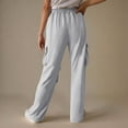 thumbnail image 5 of ZyeKqe Womens Cargo Pants Wide Leg Sweatpants Elastic Waisted Loose Fitted Trousers with Pockets, 5 of 5