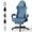 Blue-Linen, variant on Luxvie Gaming Chair with Footrest Linen Fabric High Back Ergonomic Gamer Chair with Headrest and Massage Lumbar Cushion Racing Office Computer Video Game Chair for Adults, White