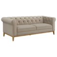 thumbnail image 2 of Sandrine 2-piece Button Tufted Tuxedo Arms Living Room Set Camel, 2 of 12