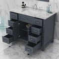 thumbnail image 5 of Alya Bath Norwalk 42" Solid Wood Vanity with Carrera Marble Top in Gray, 5 of 6