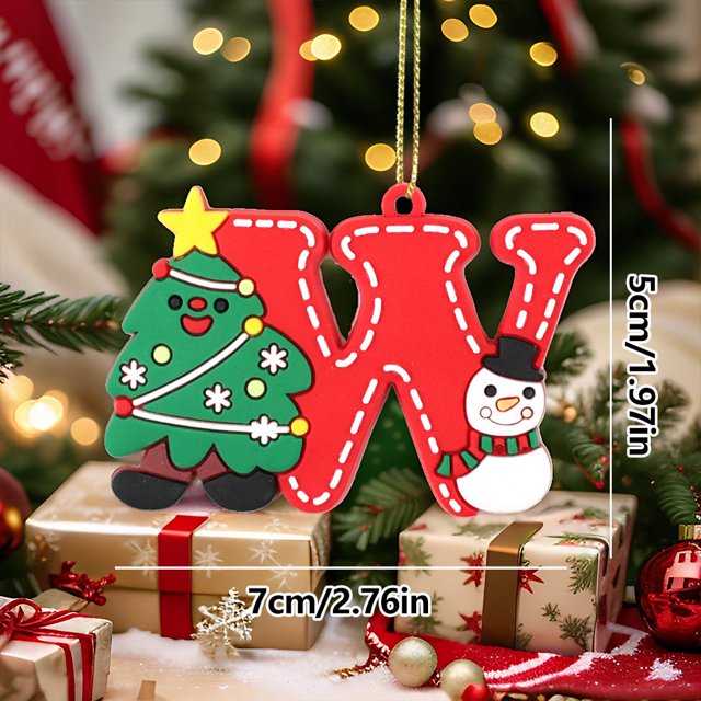 Decoraciones Del Árbol de Navidad 26 Piezas Set de Decoración Del Árbol de Navidad Incluye Mayúsculas Letras Inglesas Ornamentos Del Árbol de Navidad
