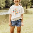 thumbnail image 2 of Birthday Girl Rainbow Sunbeam T-Shirt Girls Bday Retro Groovy Flower Tee Natural Shirt Youth Large, 2 of 3