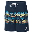 thumbnail image 2 of Men's G-III Sports by Carl Banks  Navy Atlanta Braves Breeze Volley Swim Shorts, 2 of 3
