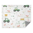 thumbnail image 2 of 70x55 Inches Glow in The Dark Blanket Cozy Throw Camping Blankets for Home and Outdoor Use Cute Farmyard Pattern, 2 of 8