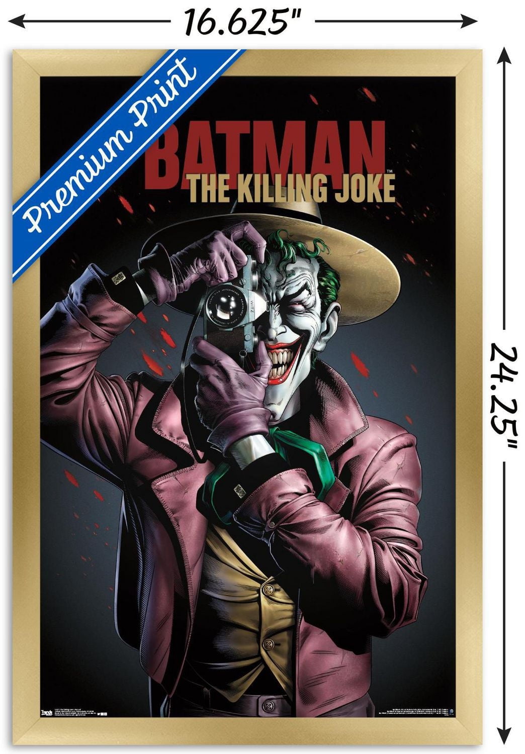 DC Comics Movie - The Killing Joke - Key Art Wall Poster, 22.375" x 34" Framed
