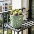 thumbnail image 6 of AuroraX Butterfly Pattern Plantser Double Layer Hollow Plantser Decorative Ventilated Lightweight Indoor Outdoor Plastic Embossed Garden Pot Green, 6 of 6