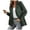 Army Green, variant on IROINID Women's Short Blazer Jacket Peak Lapel Solid Color Long Sleeve Autumn And Winter Blazer Jacket Hoodless Casual Outwear, Navy