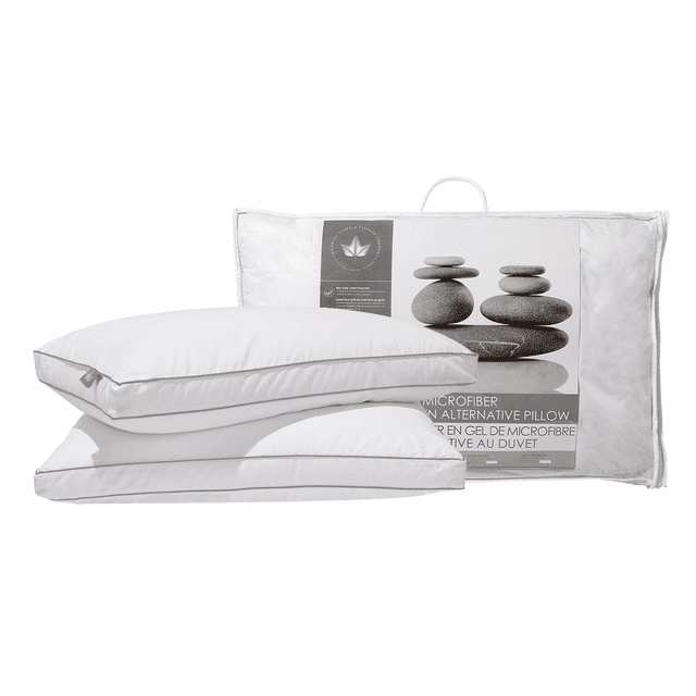 Oreiller en Microfibre Gel, Alternative au Duvet - Paquet de Deux - Format Très Grand