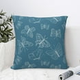 thumbnail image 6 of YFYANG Square Decorative Throw Pillow Case (Without Pillow Insert), Vintage Blue Butterfly Pattern Bedroom Sofa Car Cushion Cover, 20"x20", 6 of 9